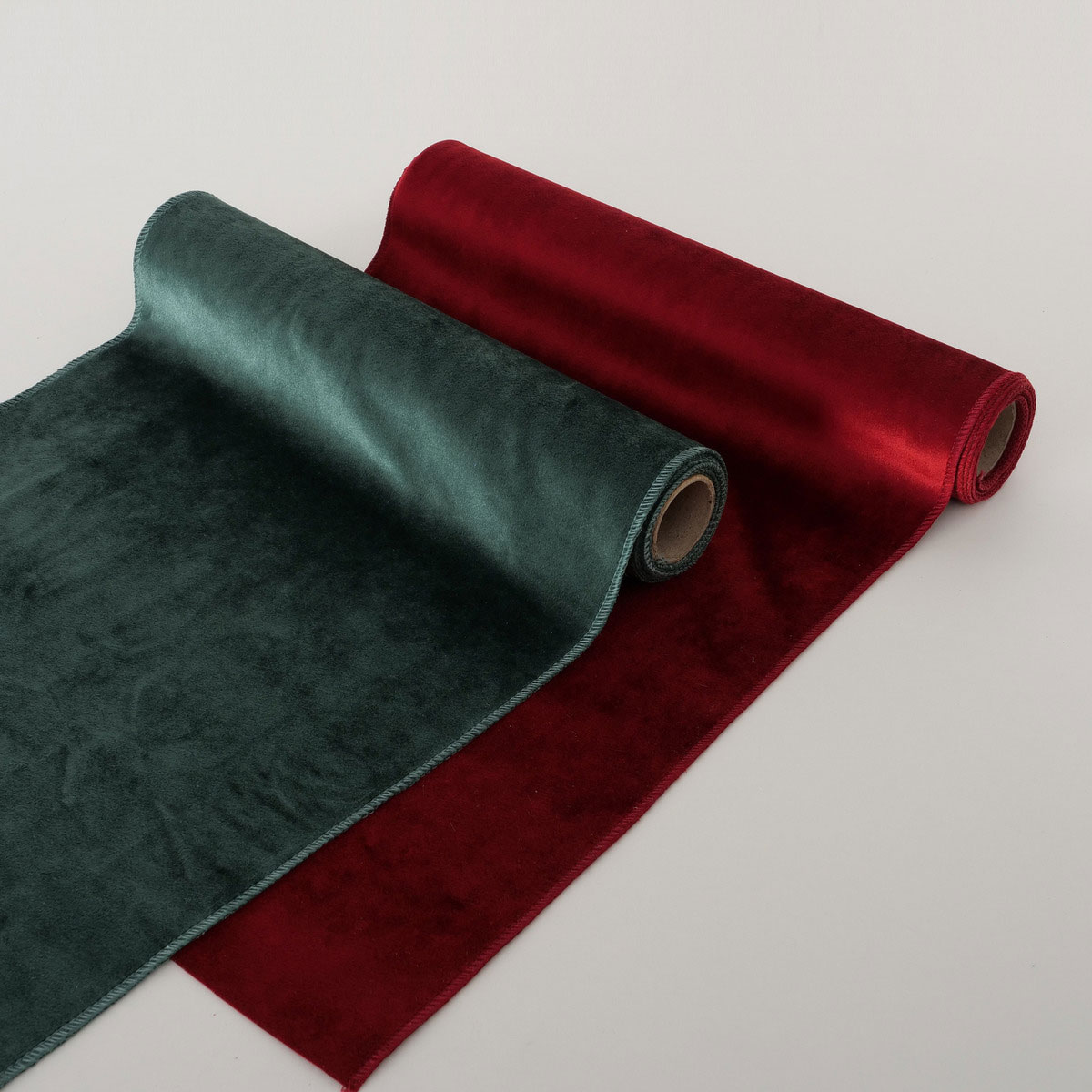 Dekostoff Velvet Rechteck 200 x 35 x 200 cm grün rot Textil