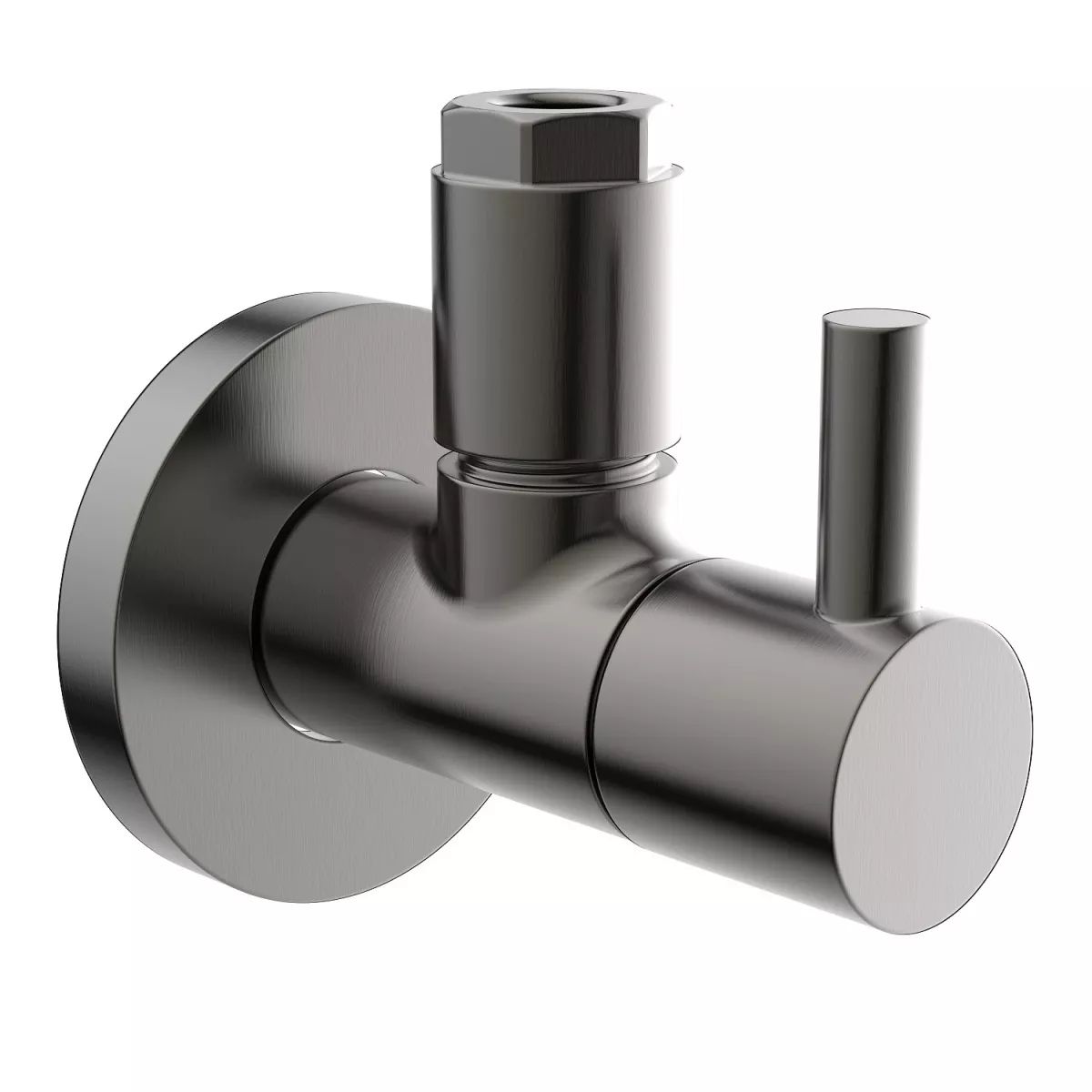 Schütte MS Eckventil Graphit matt, 1/2"AG x 10 mmQ mit Rosette