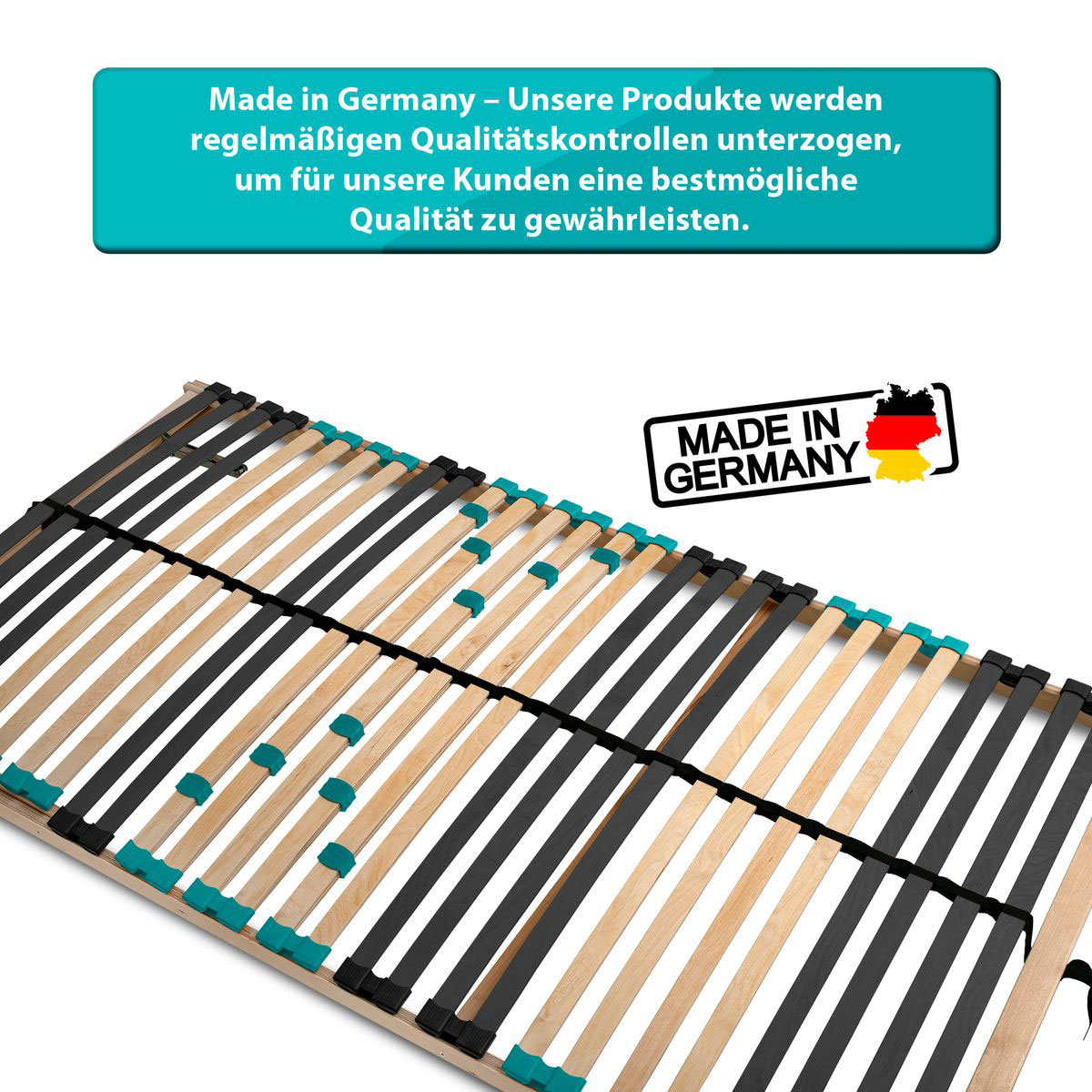 Coemo 7-Zonen Lattenrost DRÖMSON 28 Federleisten Kopfteil verstellbar 140 x 200 Bild 2