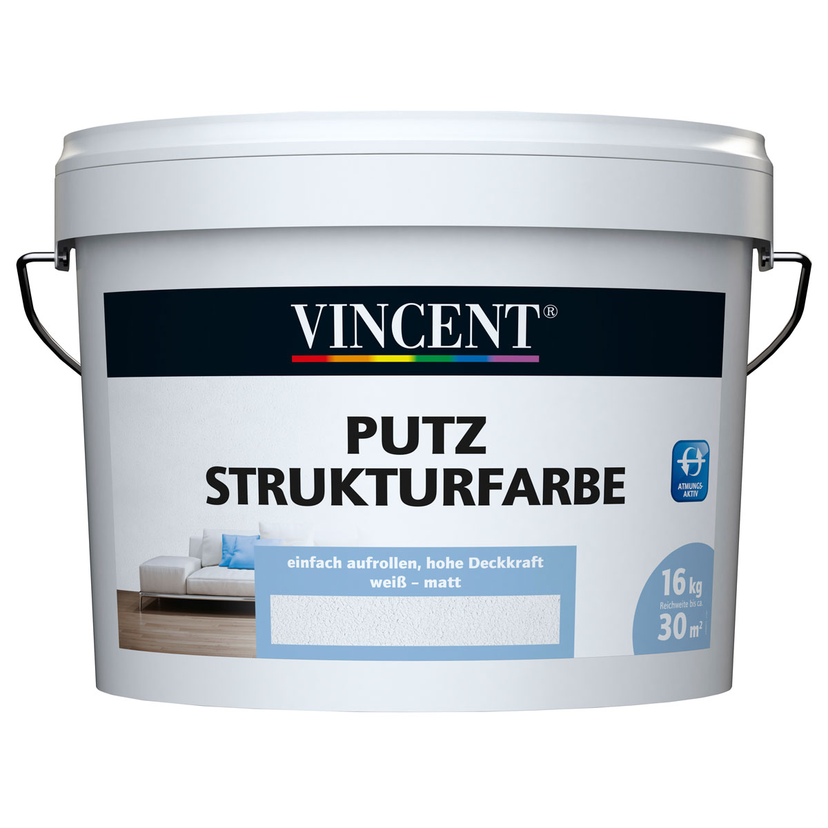 Vincent  Wandfarbe Putz Strukturfarbe MIX IT 10 l Bild 1