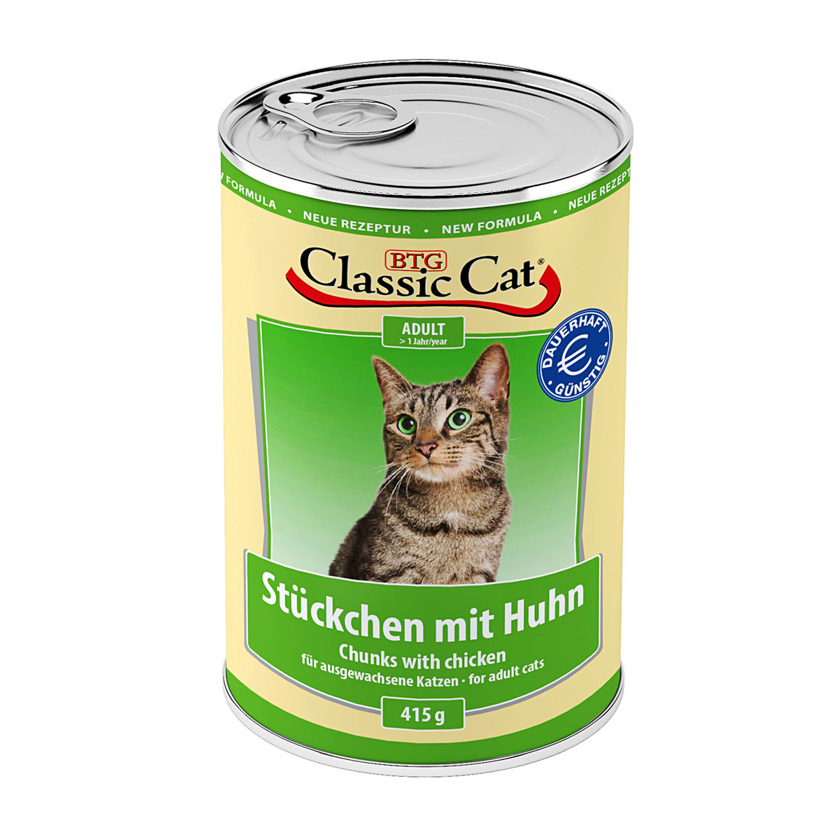 Classic Cat Katzenfutter Stückchen mit Huhn 415 g