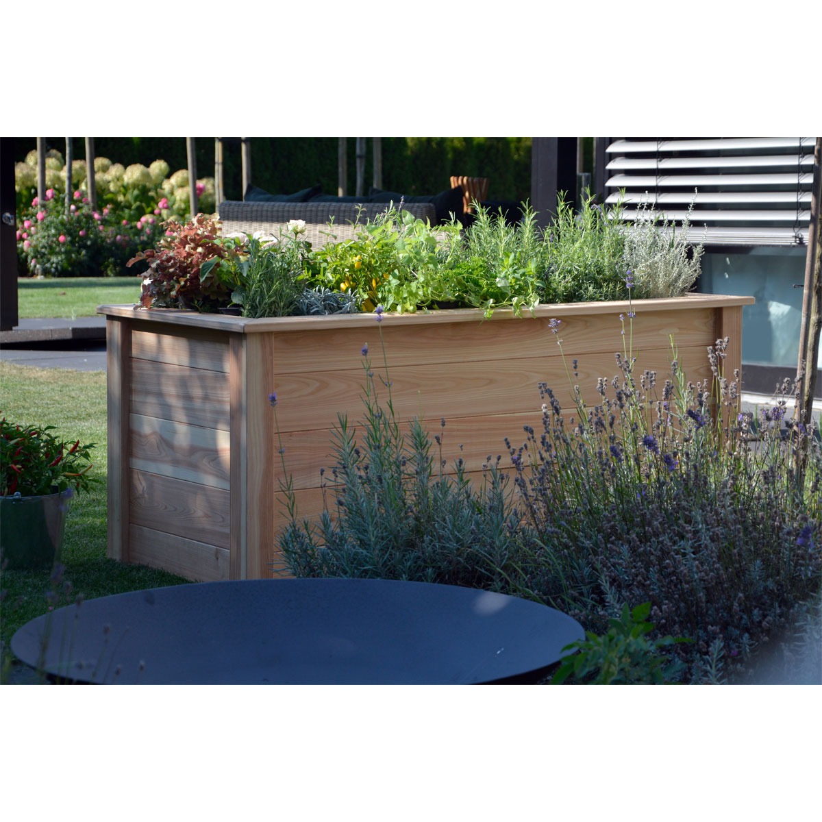 dobar Großes Hochbeet 150 x 65 x 60 cm beige Bild 6