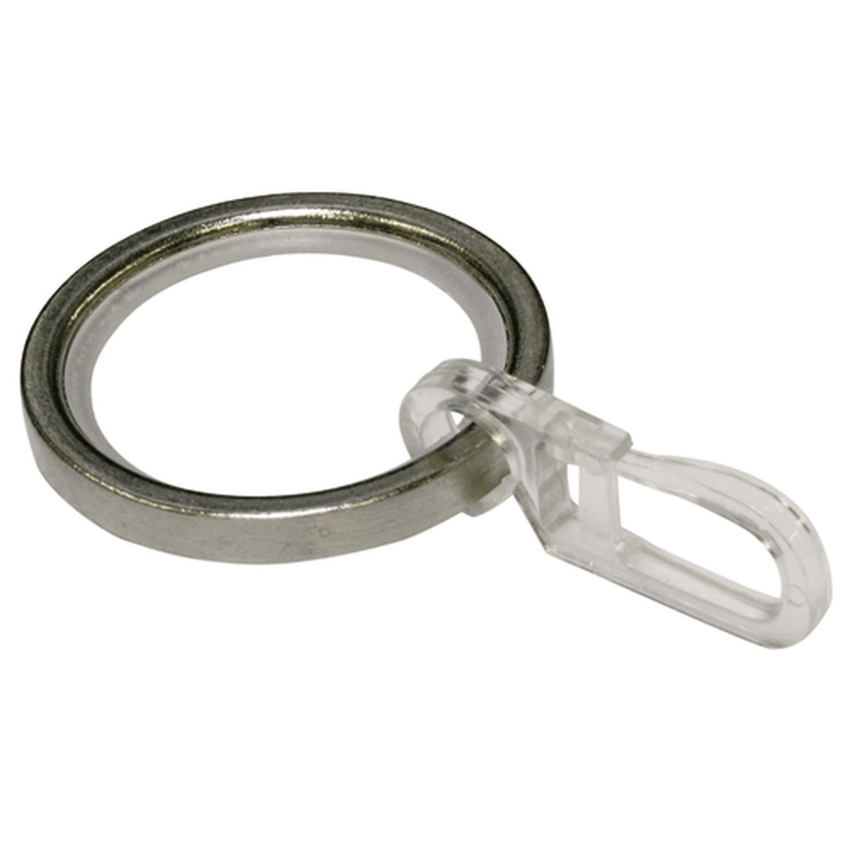 Gardinia Gardinenringe Chicago mit Gleiteinlage für Durchmesser 20 mm Edelstahl-optik