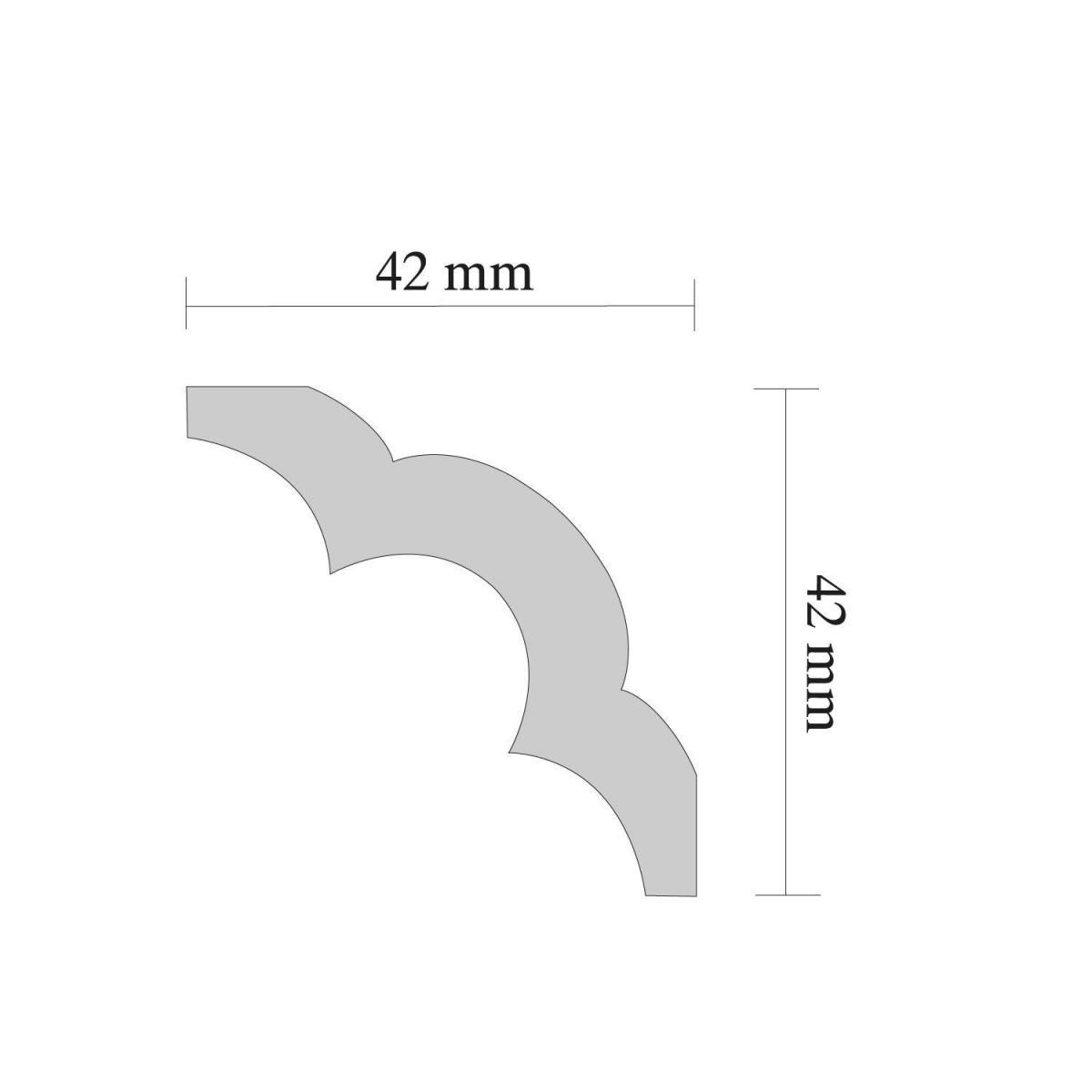 Zierprofil Emma 2 x 2 m weiß Bild 2