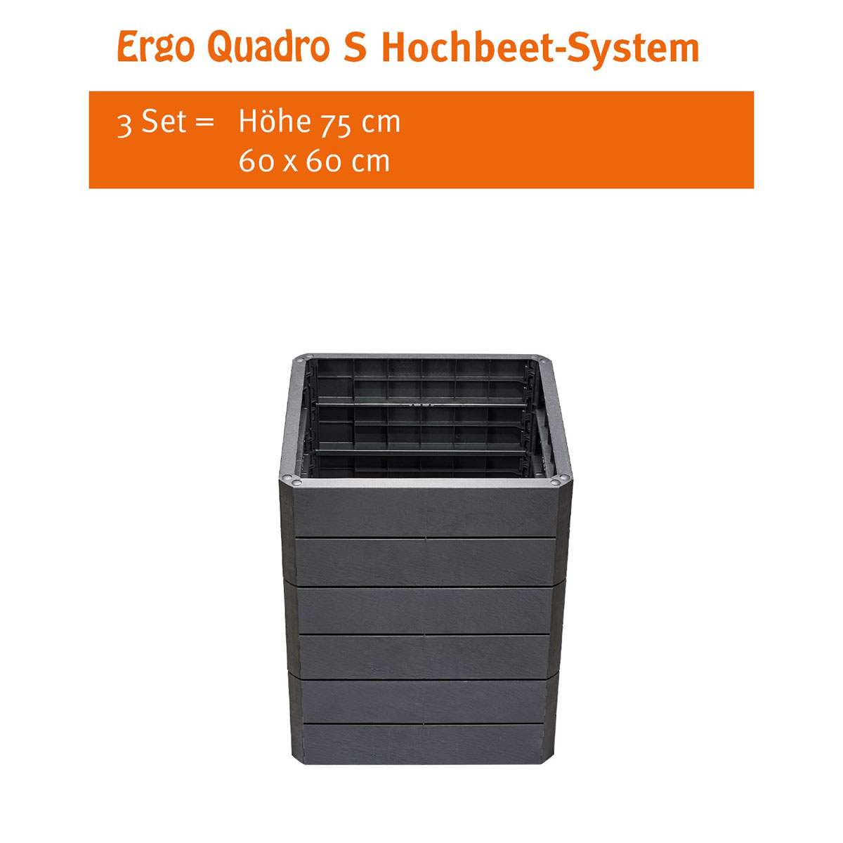 Garantia Hochbeet-System Ergo Quadro Größe S grau Bild 3
