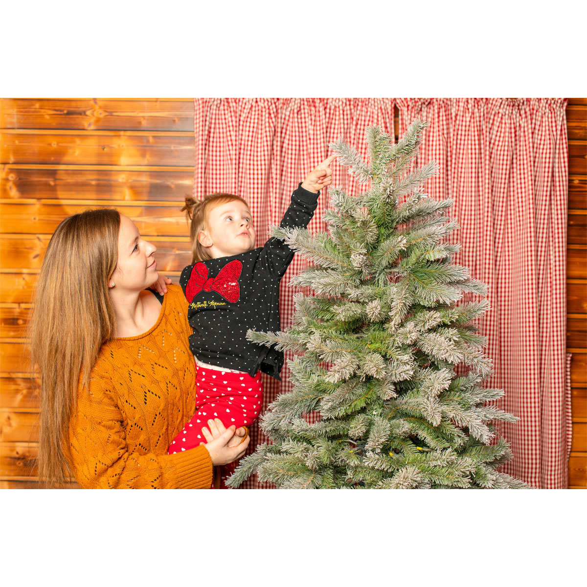 Evergreen Künstlicher Weihnachtsbaum Frost Fichte 116x180cm Grün Weiß Bild 4