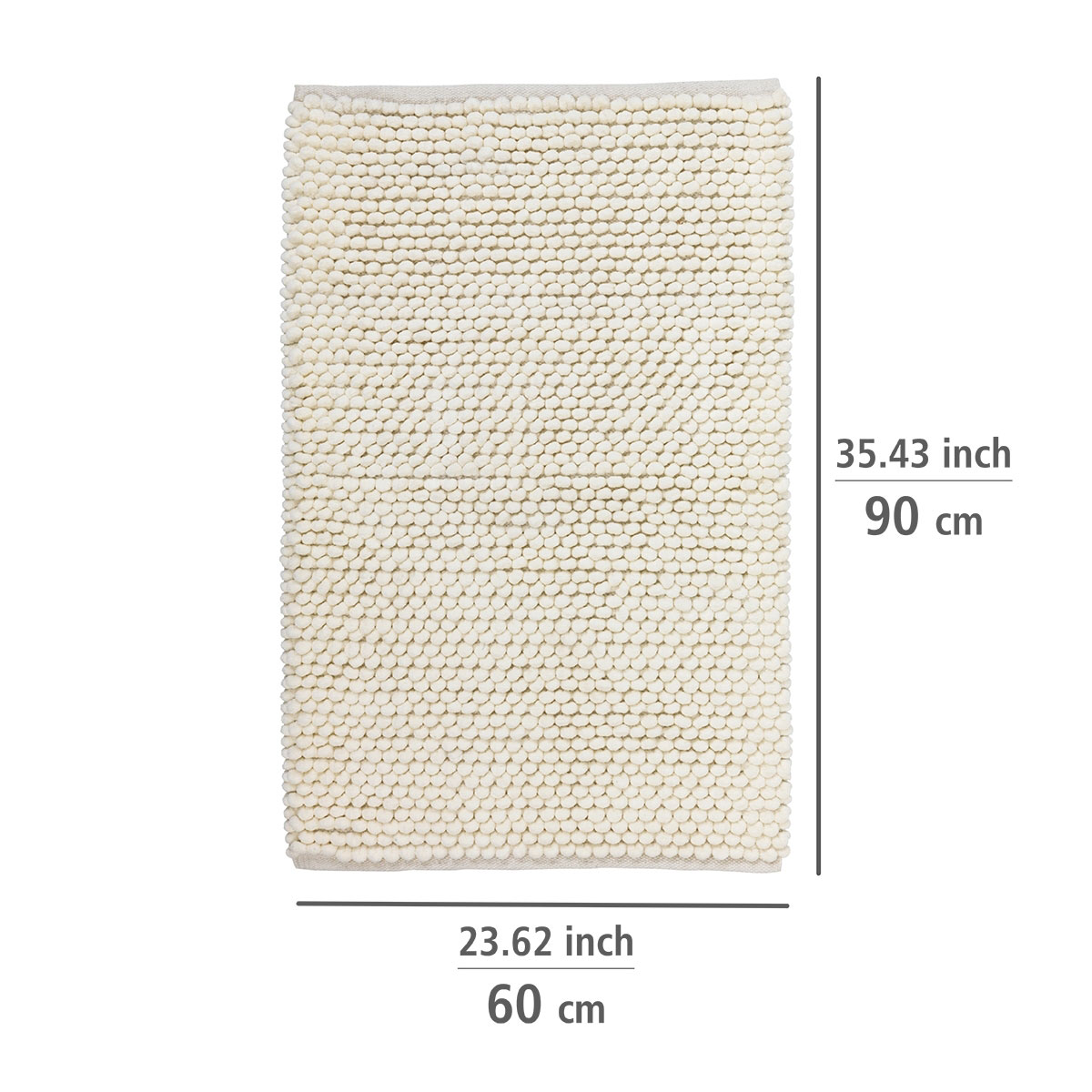 Wenko  Badteppich Urdu Ecru 60 x 90 cm Mit Melagne-Effekt Bild 4
