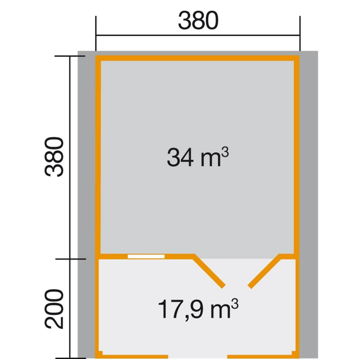 Weka Gartenhaus 136 B Größe 2 460 x 590 x 262 cm Bild 2