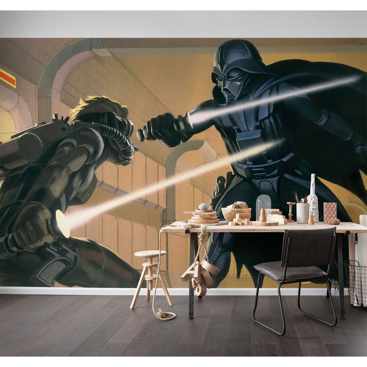 Komar  Vlies Fototapete Star Wars Classic Vader vs Luke 500x250 cm