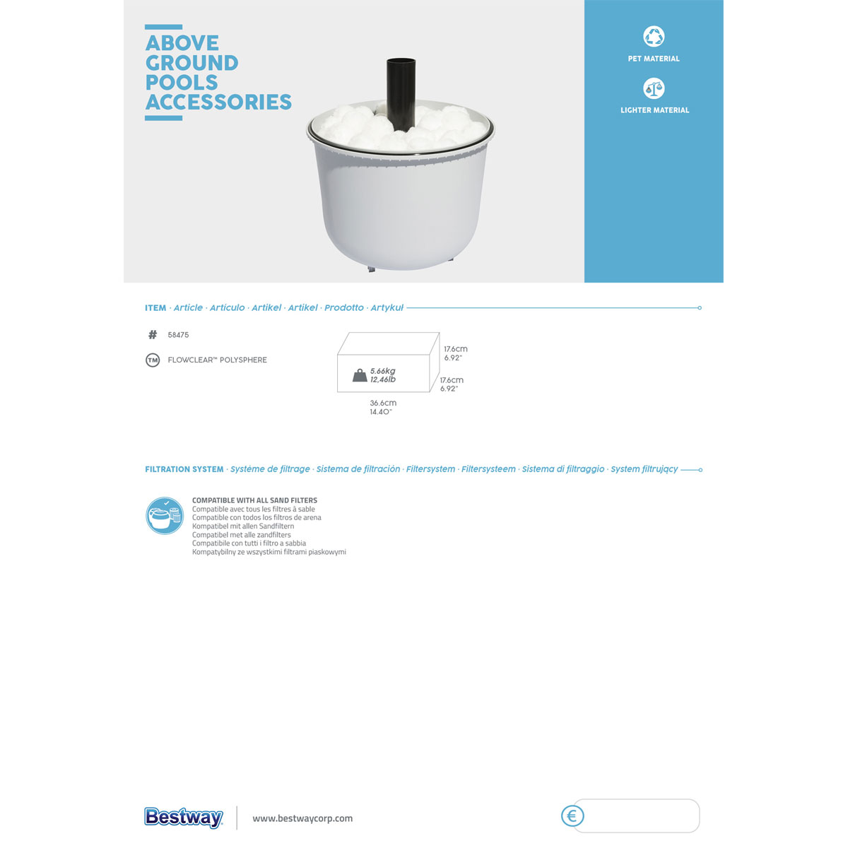 Bestway Filterbälle für Sandfilteranlage 500 g Bild 5