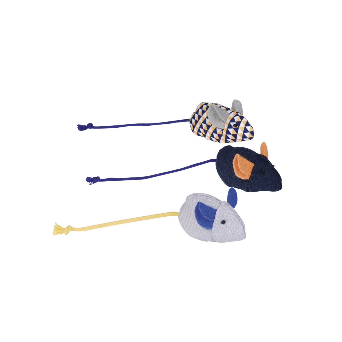 Stoffmäuse mit Catnip 3 St 6 cm