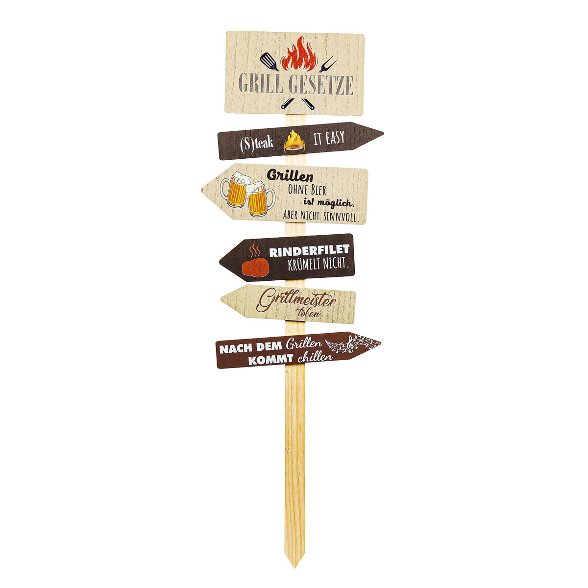 Gartenstecker Grillregeln