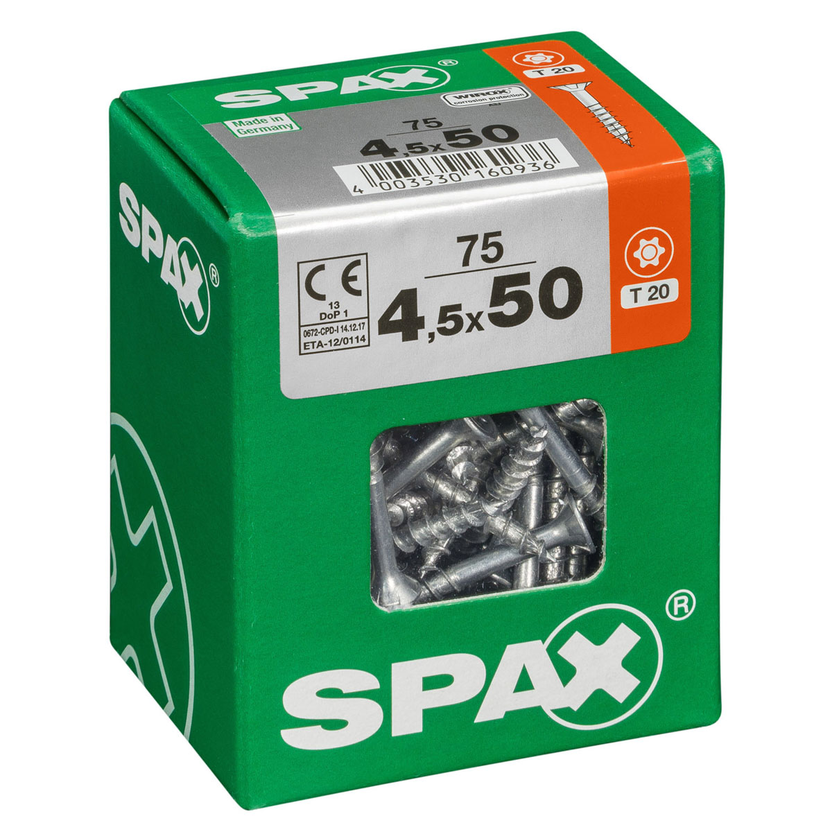 Spax Universalschrauben WIROX Senkkopf 4,5 x 50 L 75 Stück Bild 2
