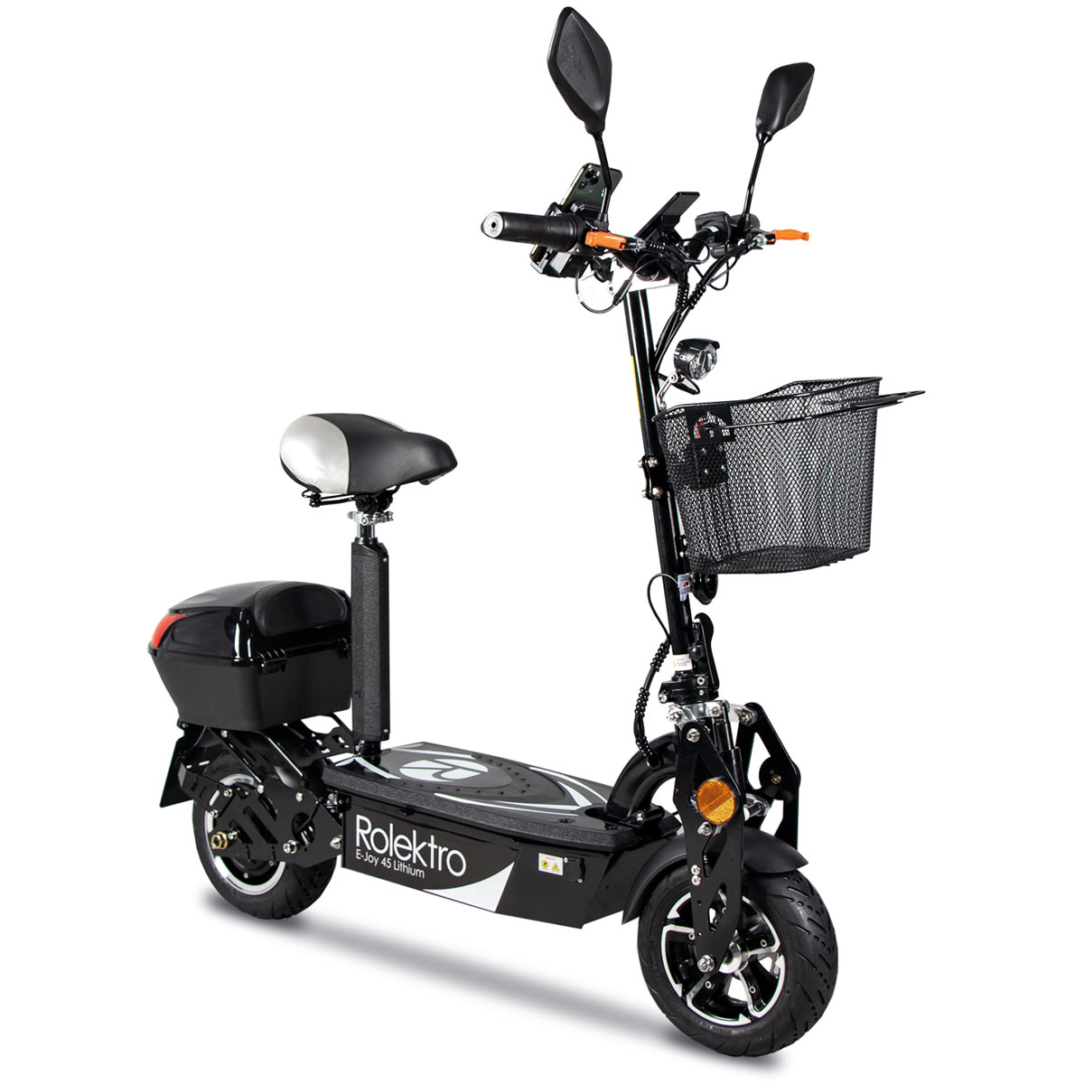 Rolektro E-Scooter „E-Joy 45“ Schwarz, 48 V-20 AH Akku, 1000 W