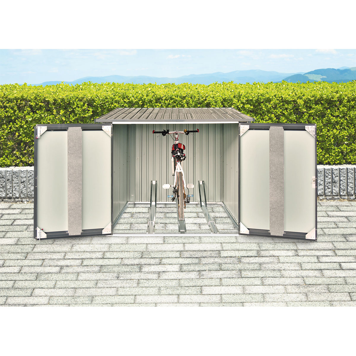 Durabil Fahrradgarage anthrazit 163 x 163 x 204 cm Bild 4