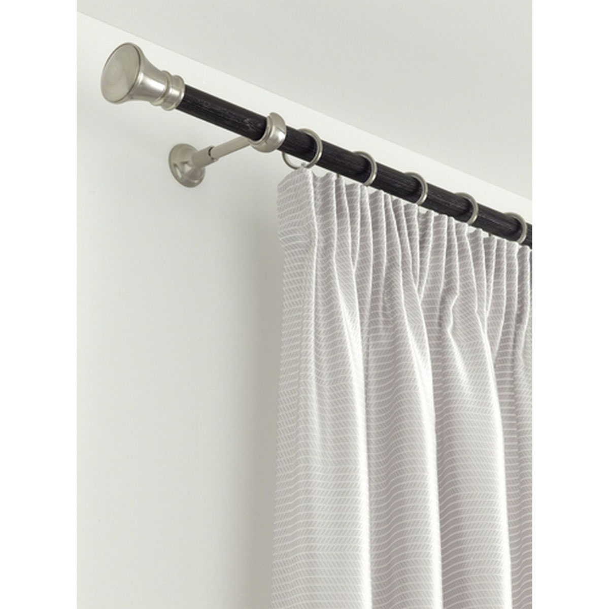 Gardinia Träger Rustikal offen für Durchmesser 25 mm 12 cm Edelstahl-optik Bild 4