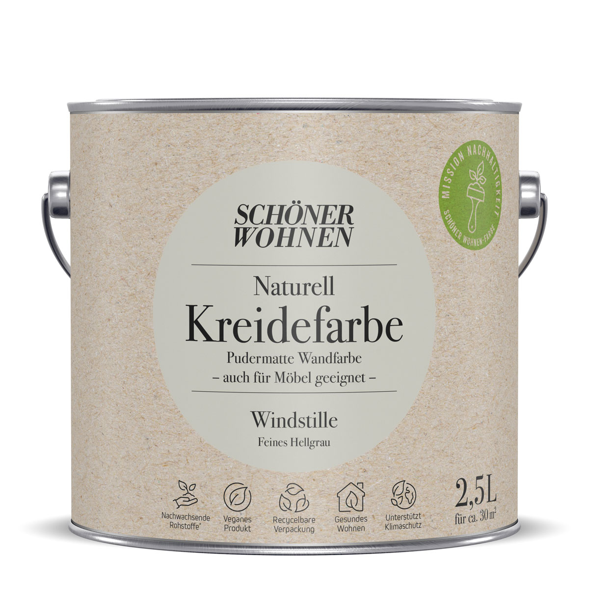 Schöner Wohnen Farbe  Naturell Kreidefarbe 2,5 L Wildstille Bild 1