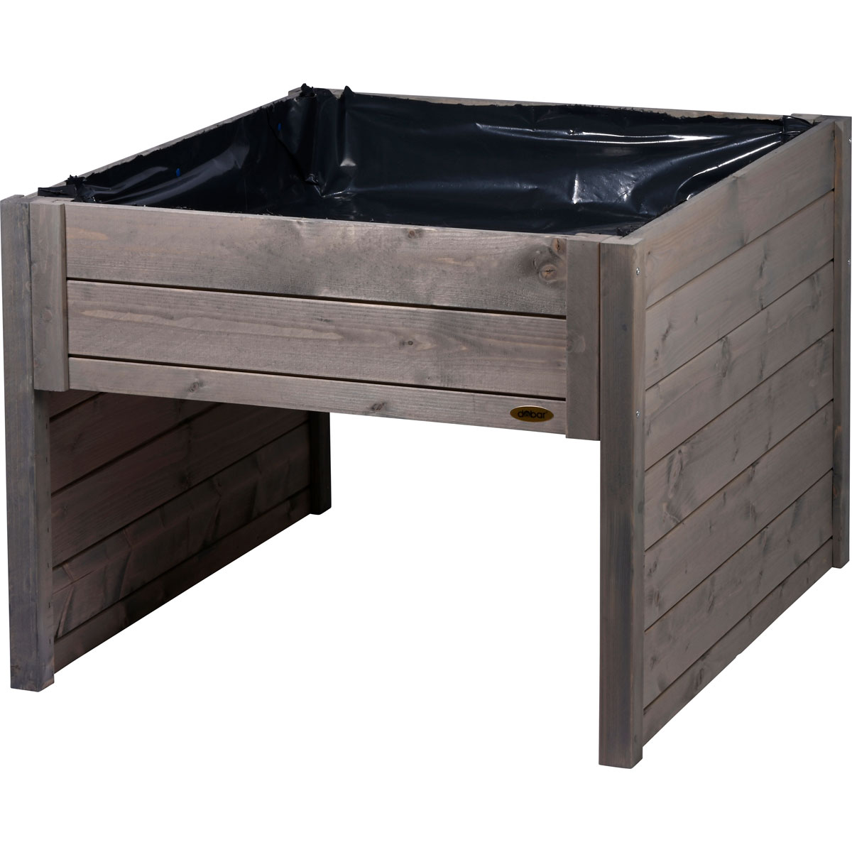 dobar Mährobotergarage mit Pflanzkasten 56 x 73 x 79 cm grau