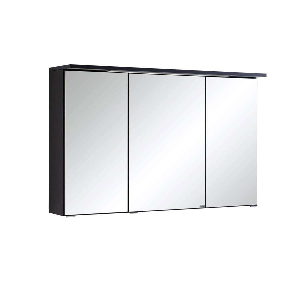 HELD Spiegelschrank 100 graphitgrau 3 Spiegeltüren
