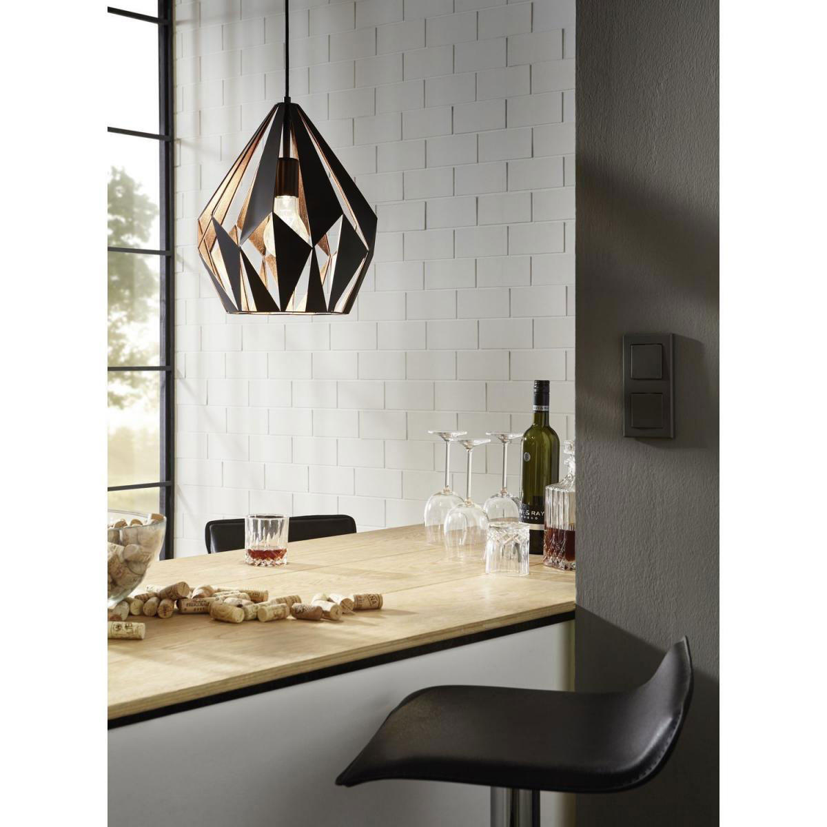 Eglo Hängeleuchte Carlton schwarz/kupfer Bild 2