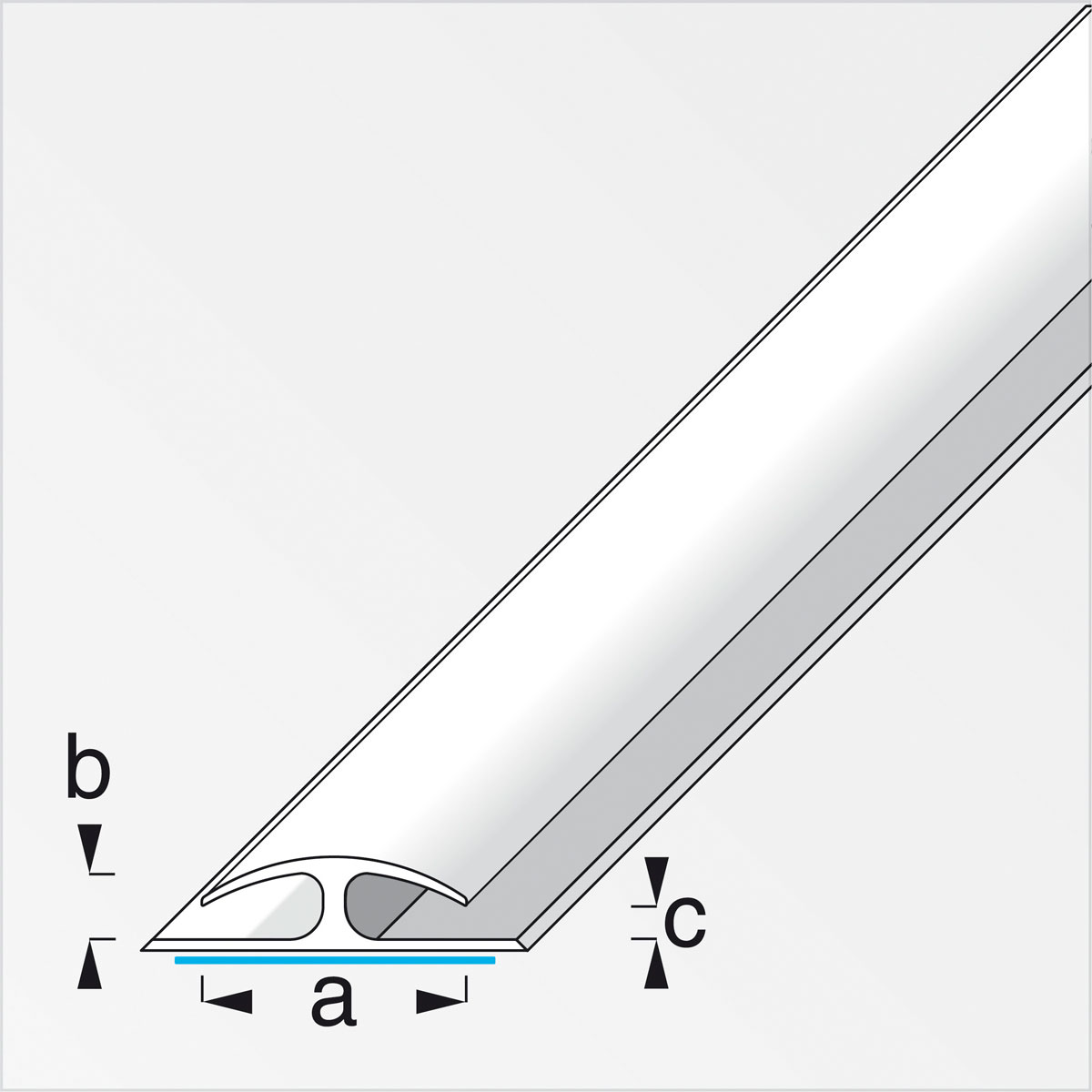 Alfer Einfass-Übergangsprofil 24 x 6 mm 1m selbstklebend braun Bild 2