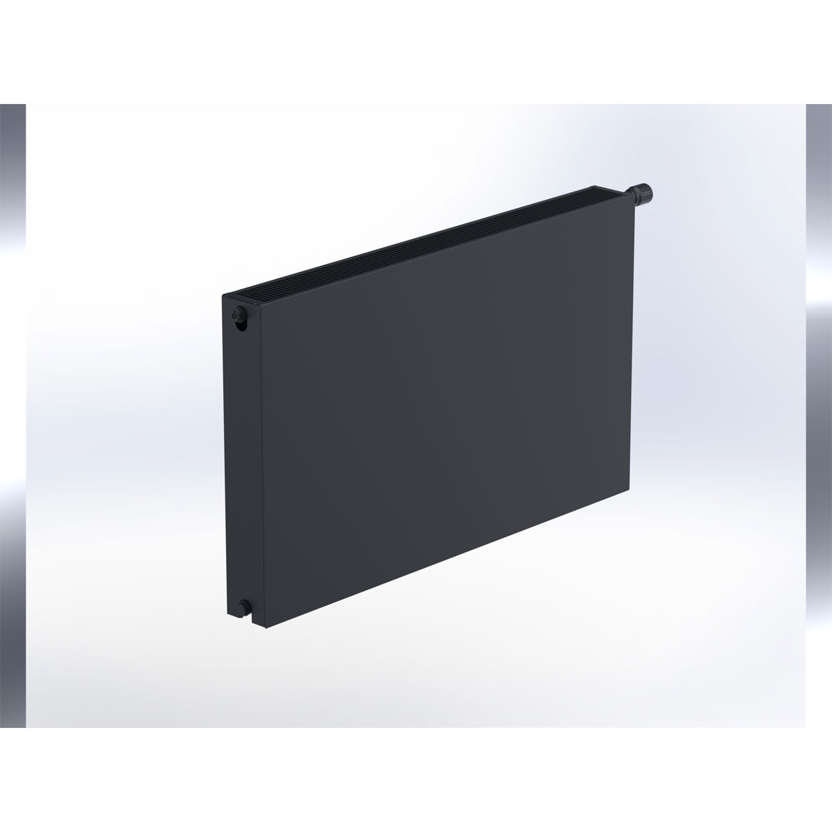 sanicomfort  Planheizkörper Set Typ DK22 60 x 100 cm schwarz matt RAL 9005 Bild 9