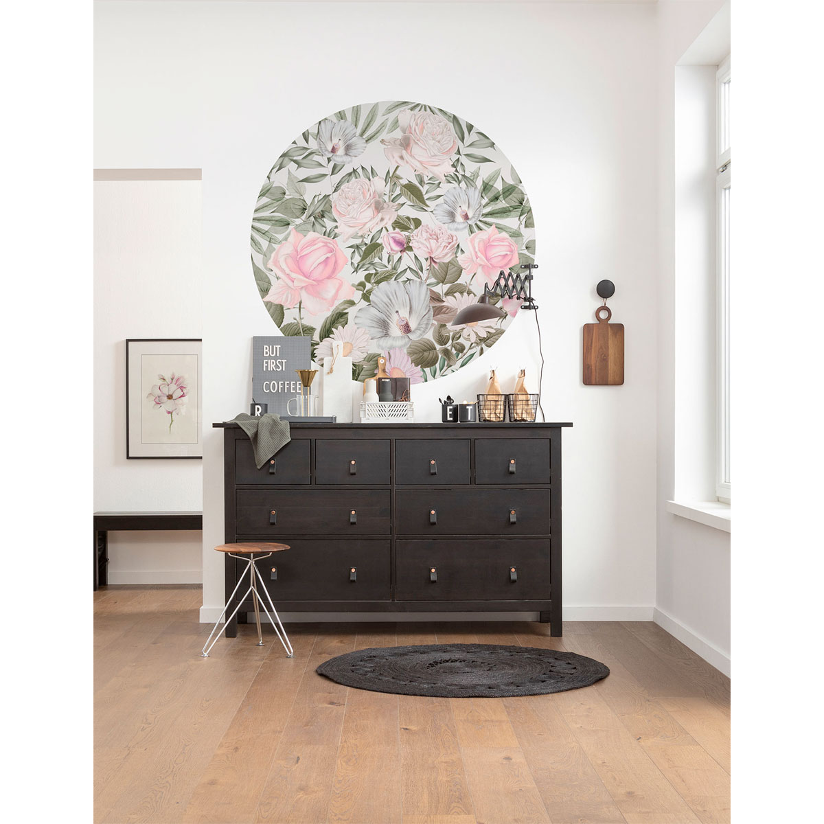 Komar  Selbstklebende Vlies Fototapete rund Daphne Durchmesser 125 cm