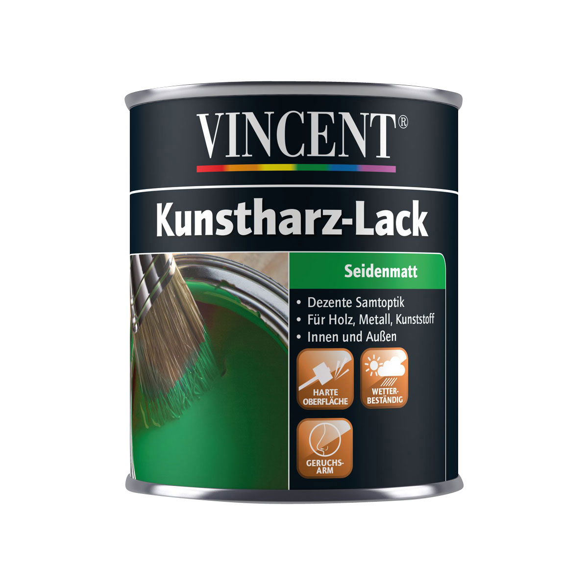 Vincent Kunstharzlack anthrazit seidenmatt 750 ml