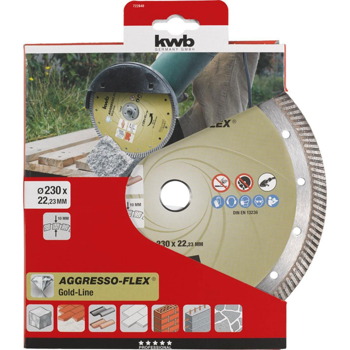 kwb  Trennscheiben Aggreso-Flex Gold-Line Diamant Durchmesser 230 mm Bild 2