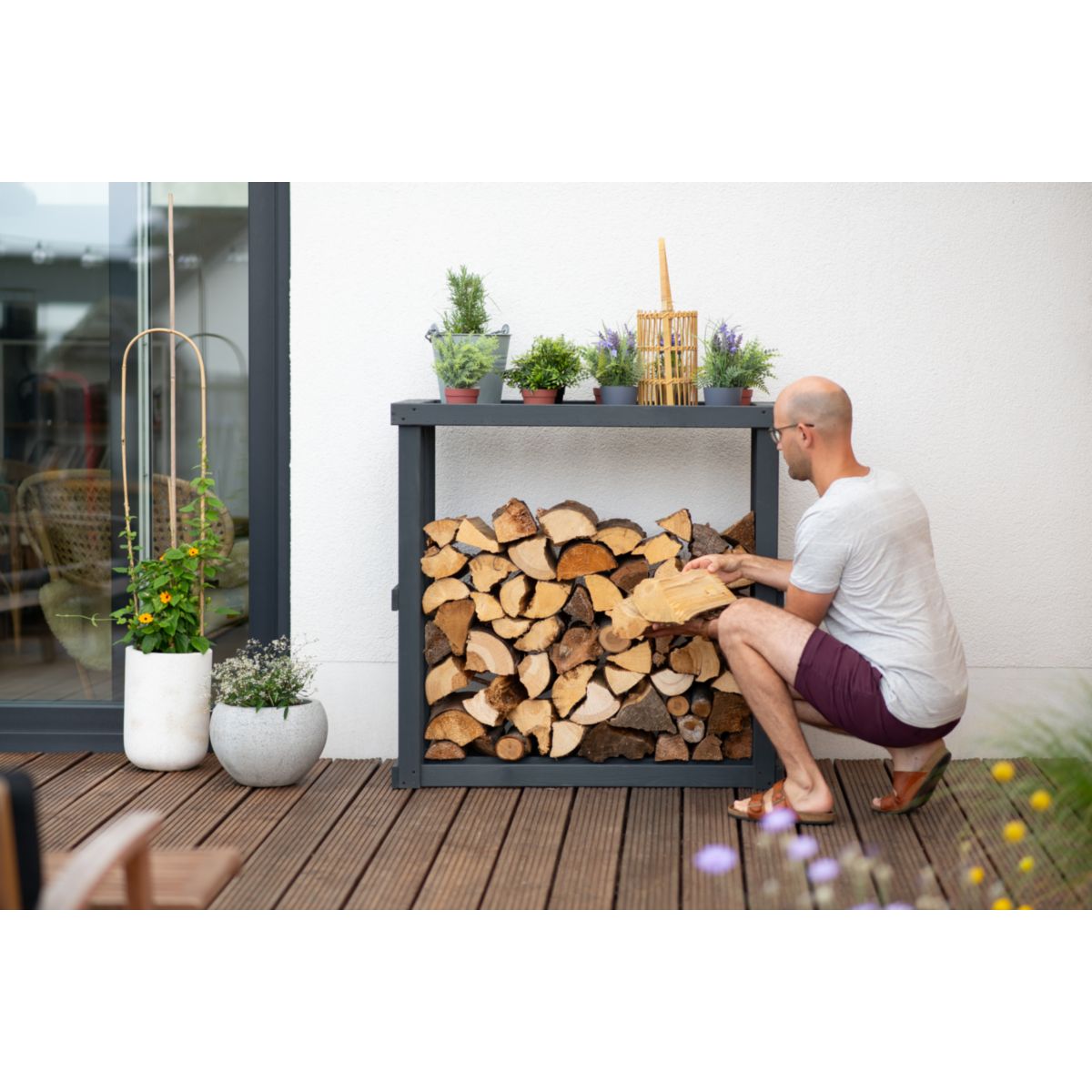 Westmann Kaminholzregal Harald 52x108x106 cm Bild 3