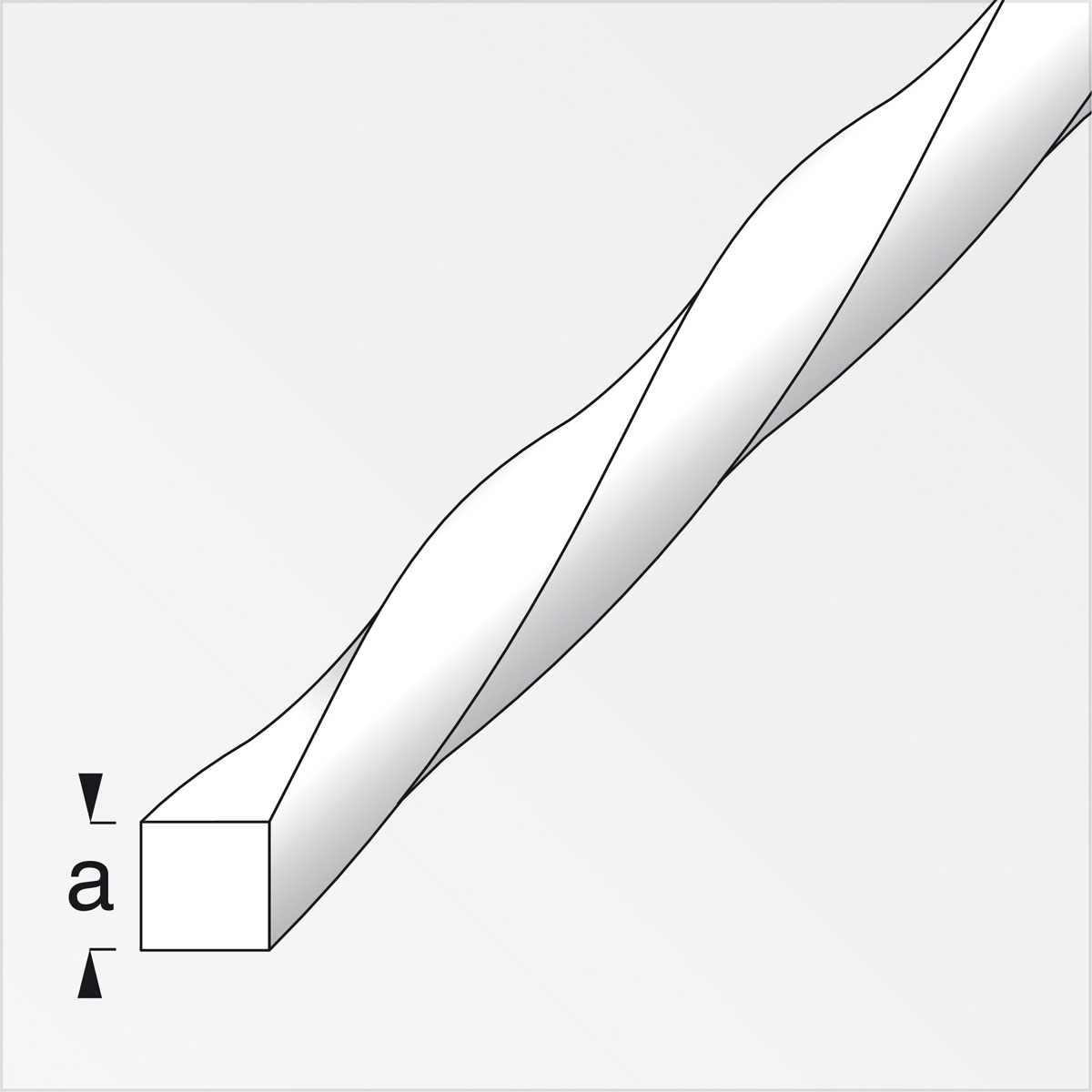 MyTool Vierkantstange 10 x 10 mm 2m gewunden Bild 2