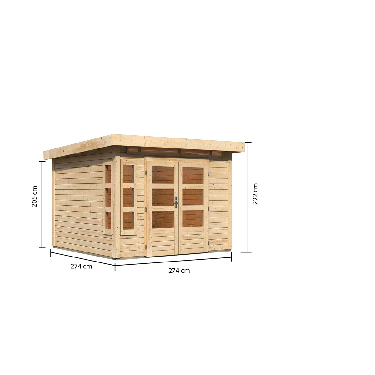 Karibu  Blockbohlenhaus Kastorf 6 naturbelassen Bild 2
