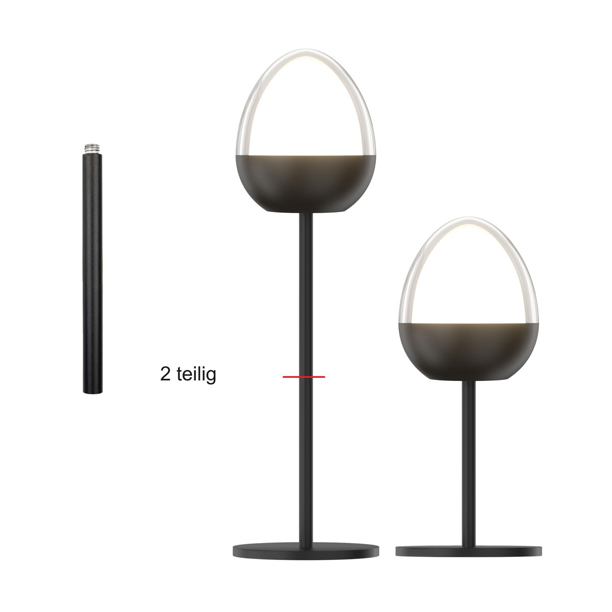 MegaLight LED-Dekoleuchte Ovo Pure 2,5 W RGBW IP54 Akkubetrieb Bild 2