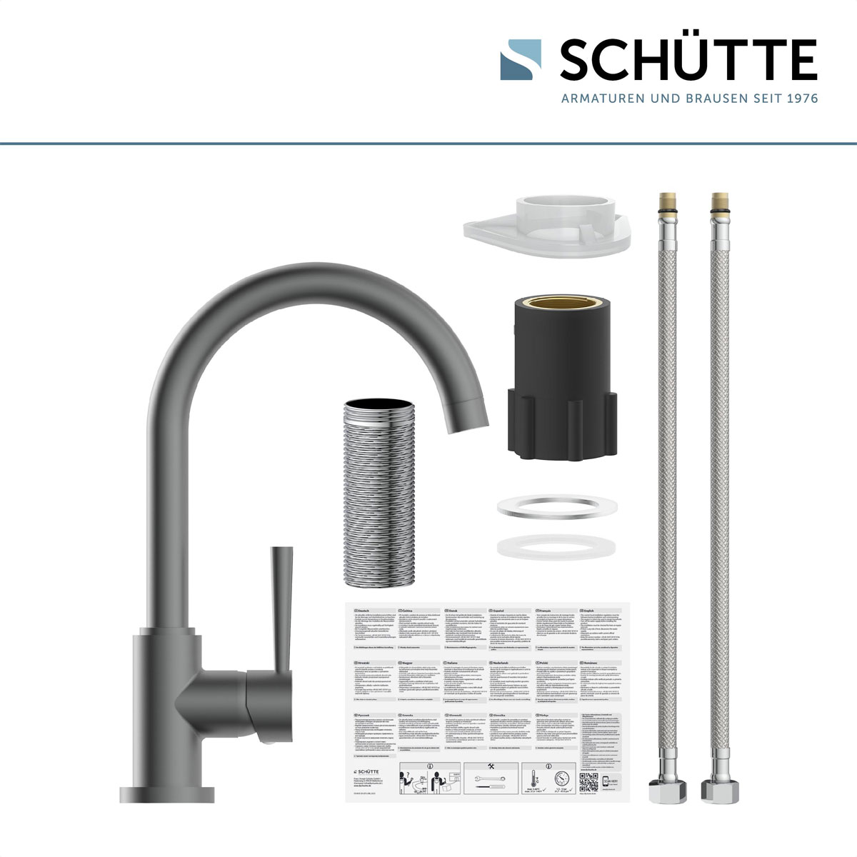Schütte schwenkbare Küchenarmatur Cornwall graphit Bild 2