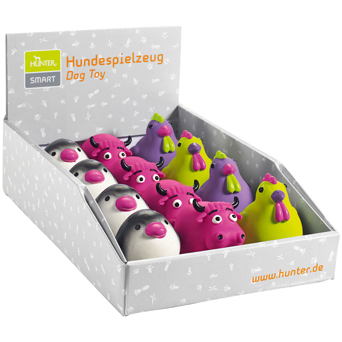 Hunter Hundespielzeug Crazy Farm farblich sortiert 8 cm Bild 2