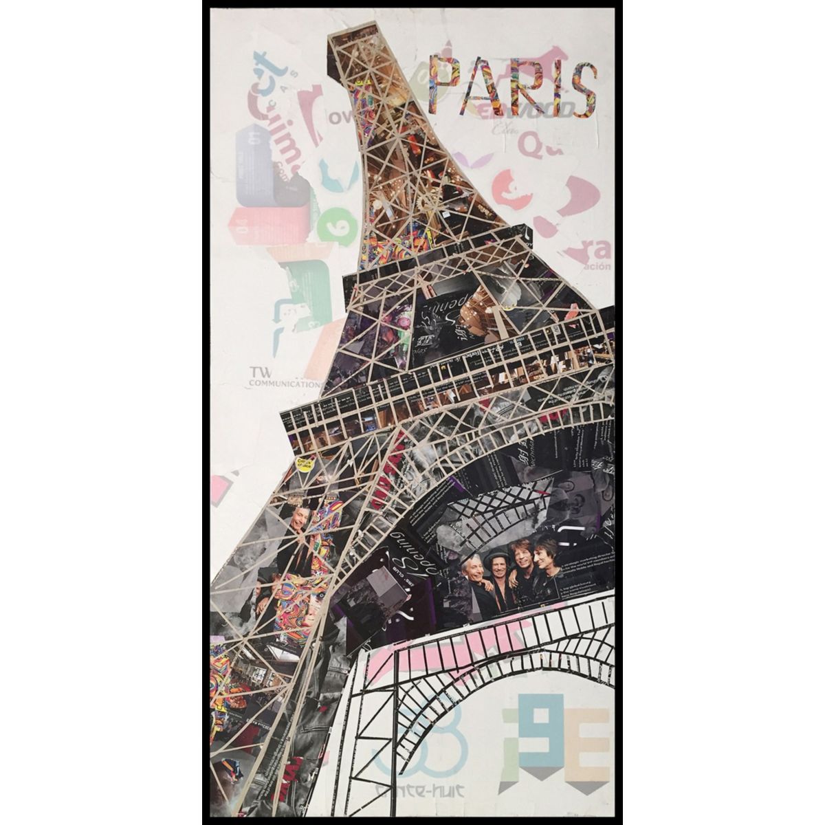 Papier Wandbild Eiffelturm II 52x102cm