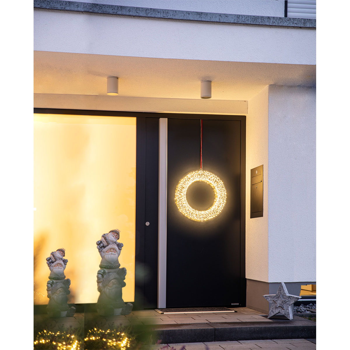 LED-Kranz mit Timerfunktion Durchmesser 45 cm 960 LEDs Bild 3