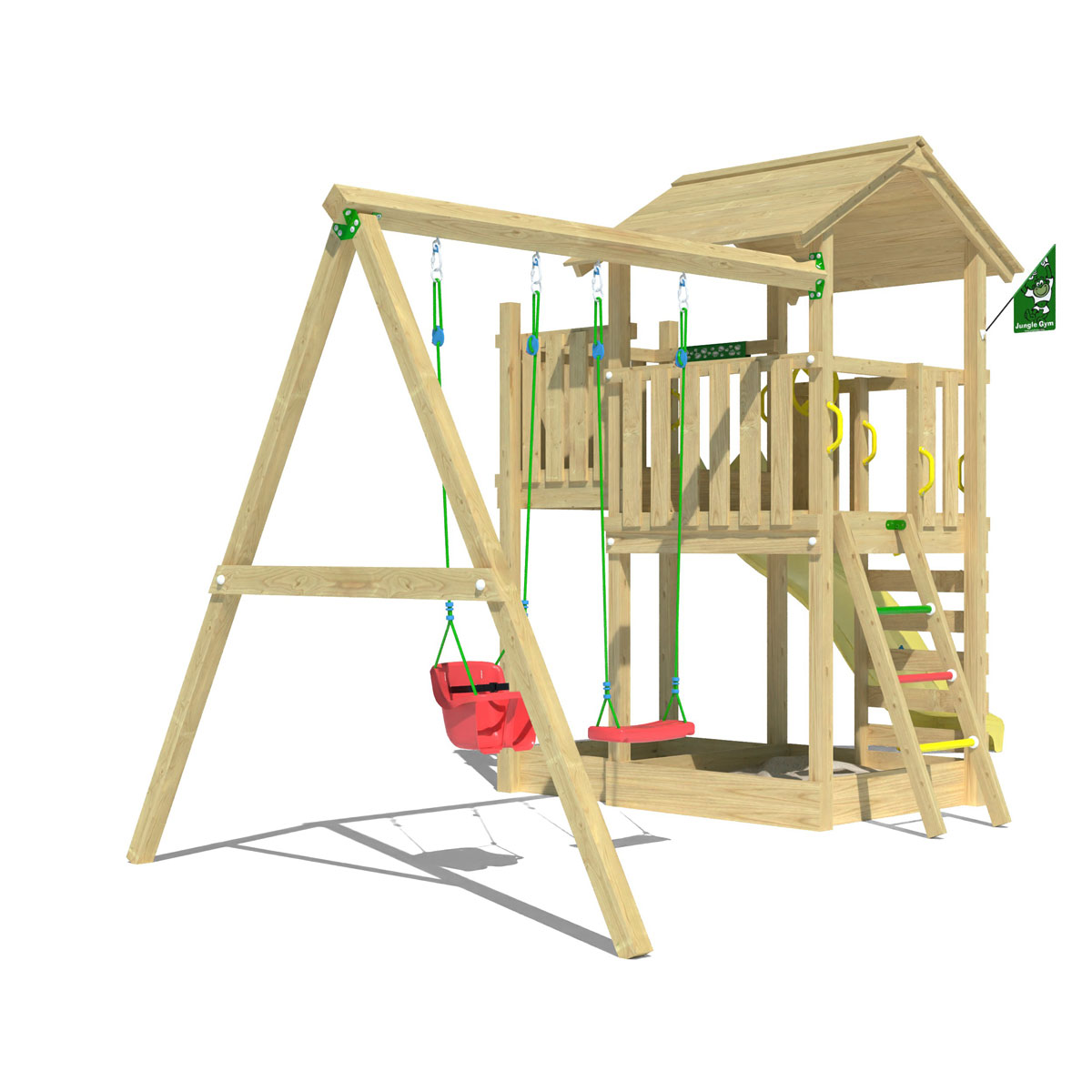 Jungle Gym Spielturm ArbourRutsche gelb Bild 2