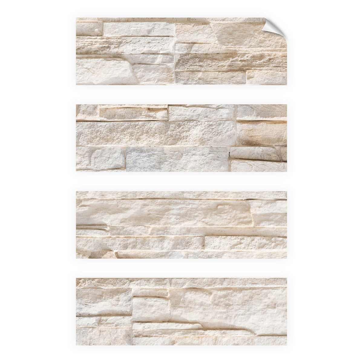 MySpotti Antirutschaufkleber Bruchstein beige 4er-Set 30 x 10 cm Bild 2