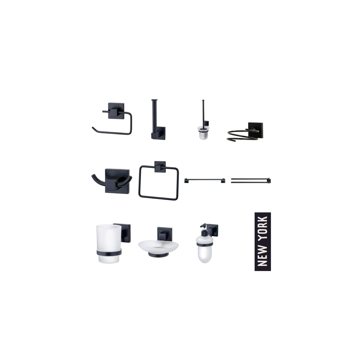 Fackelmann Haartrockner-Halter NEW YORK 10x8x13 cm schwarz Bild 3