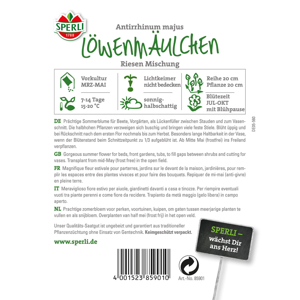 Sperli Löwenmaul ngs Riesen Bild 2