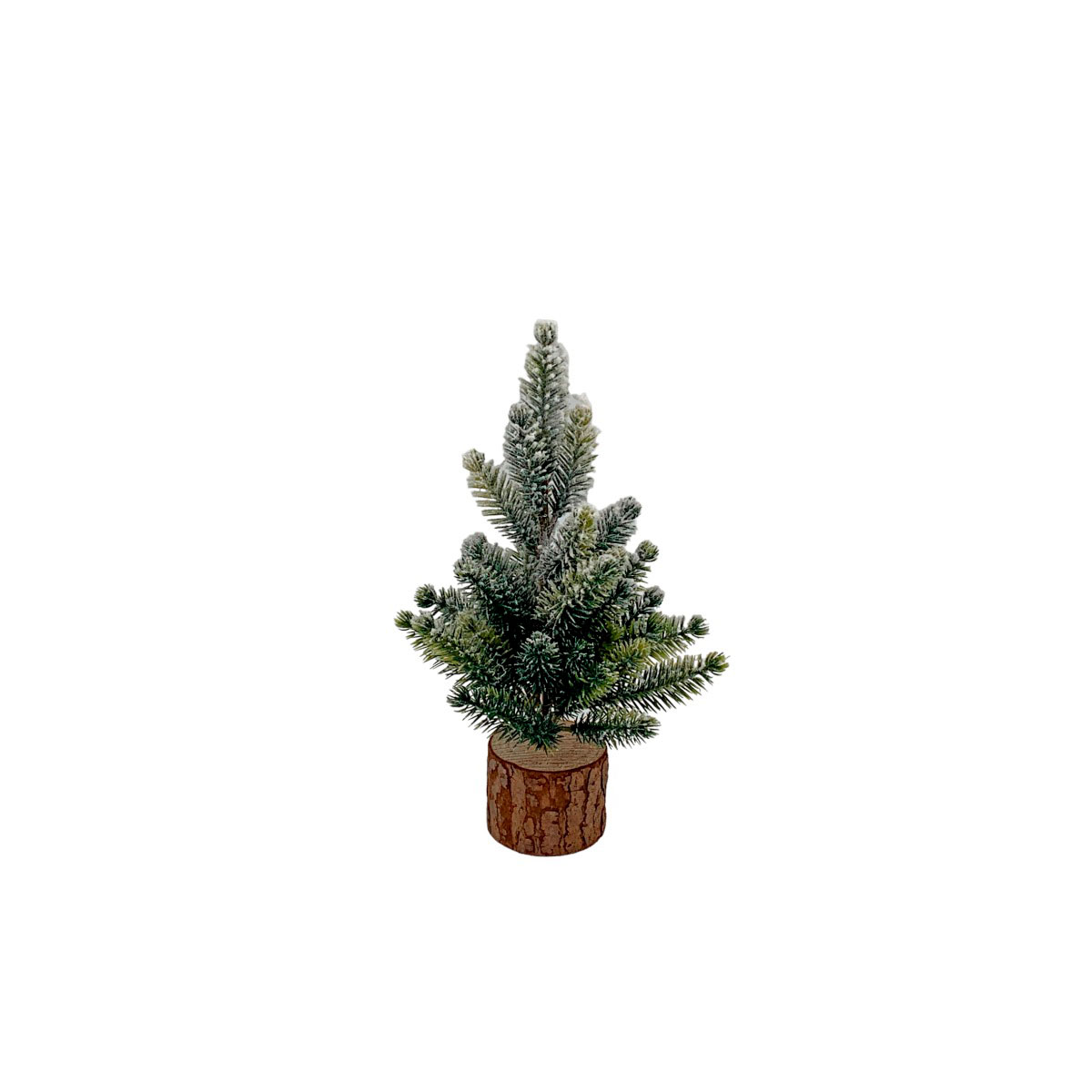 Tannenbaum 30cm beschneit auf Holz-Sockel