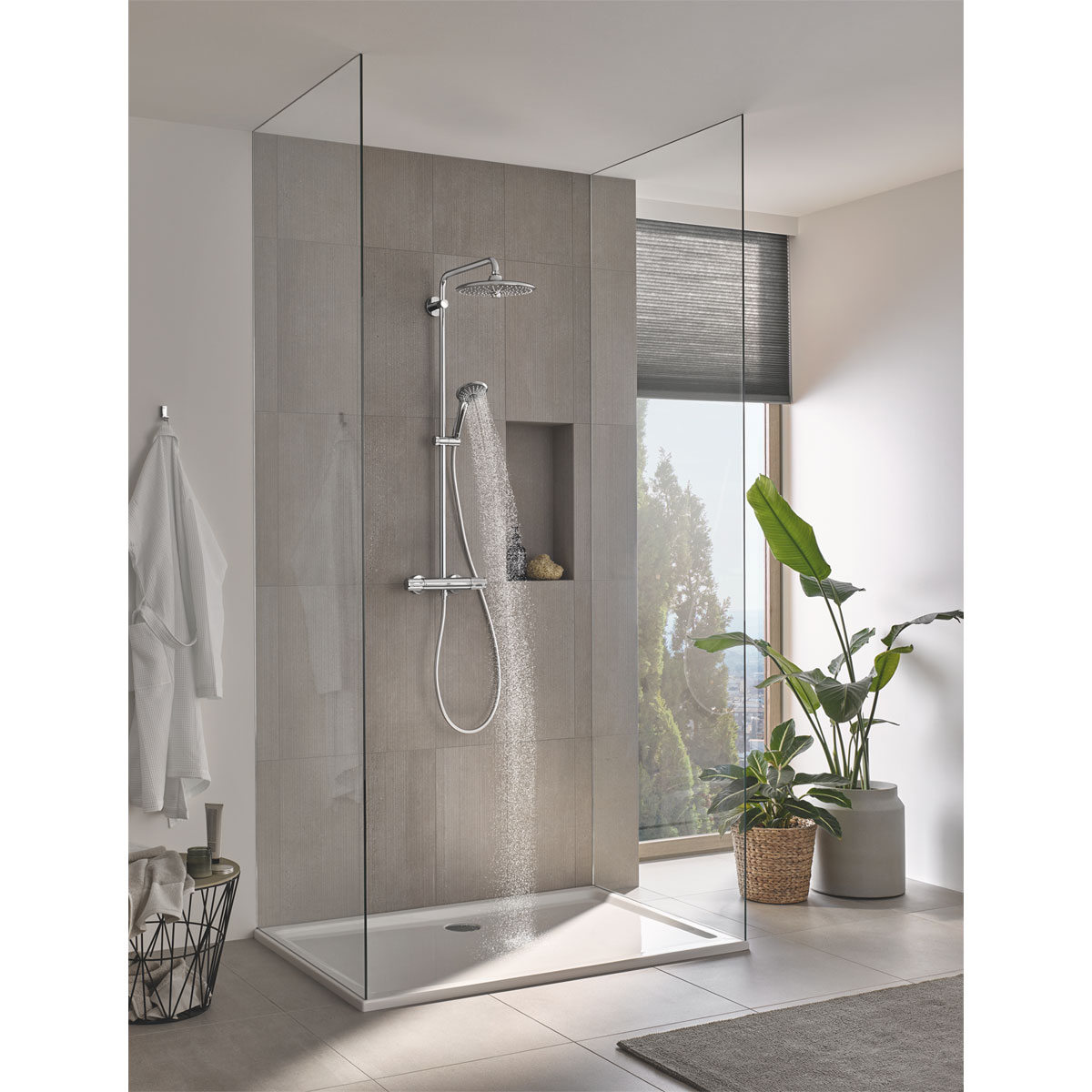 Grohe Duschsystem Vitalio Joy System 260 mit Thermostatbatterie für die Wandmontage Bild 4