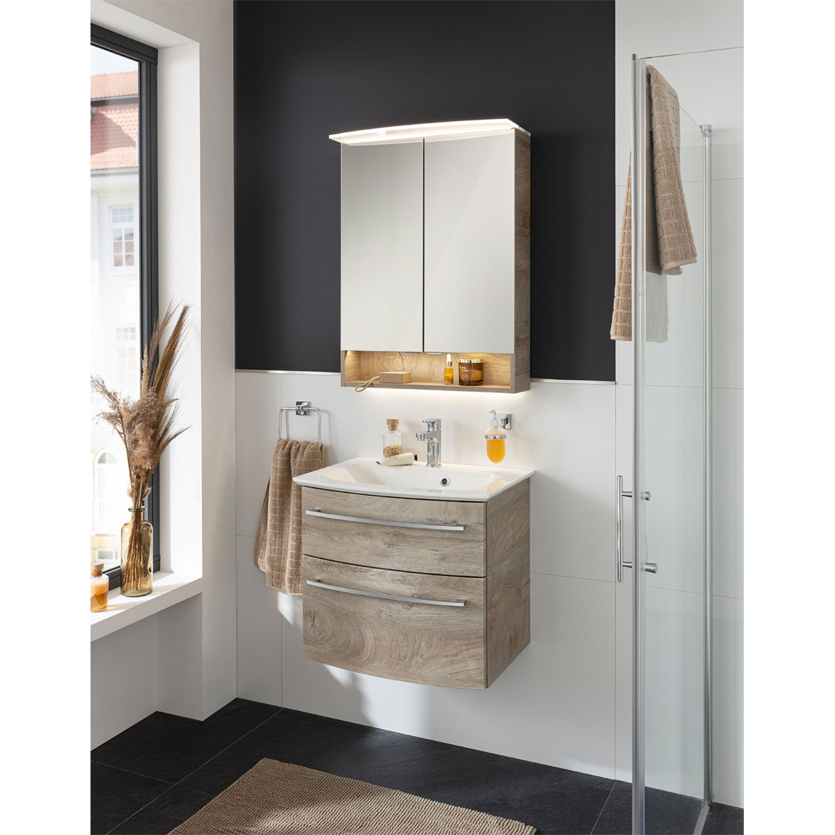 Fackelmann  Spiegelschrank B.Style 600 x 812 x 153 mm Nature Oak LED Bild 8