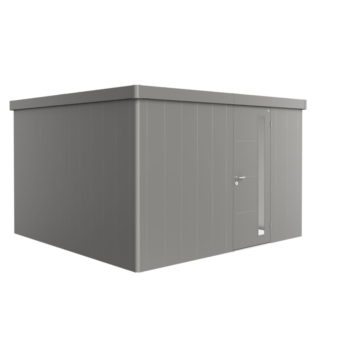 Biohort Gerätehaus Neo 4D Standardtüre quarzgrau-metallic
