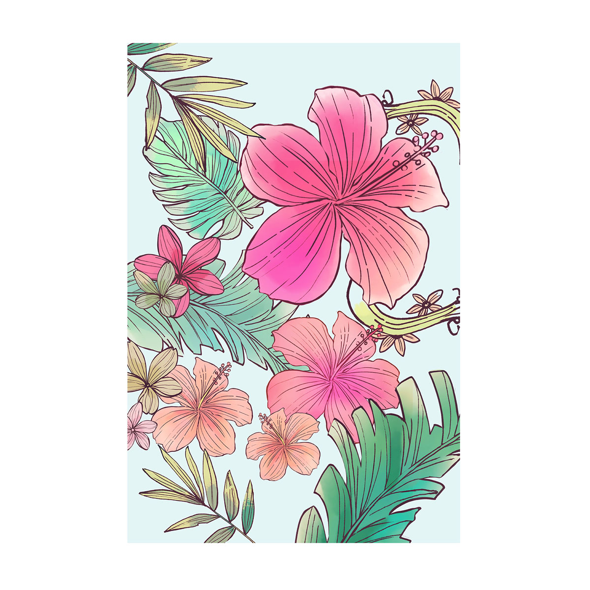 Komar  Wandbild Ariel Flowers 50x70 cm Bild 2