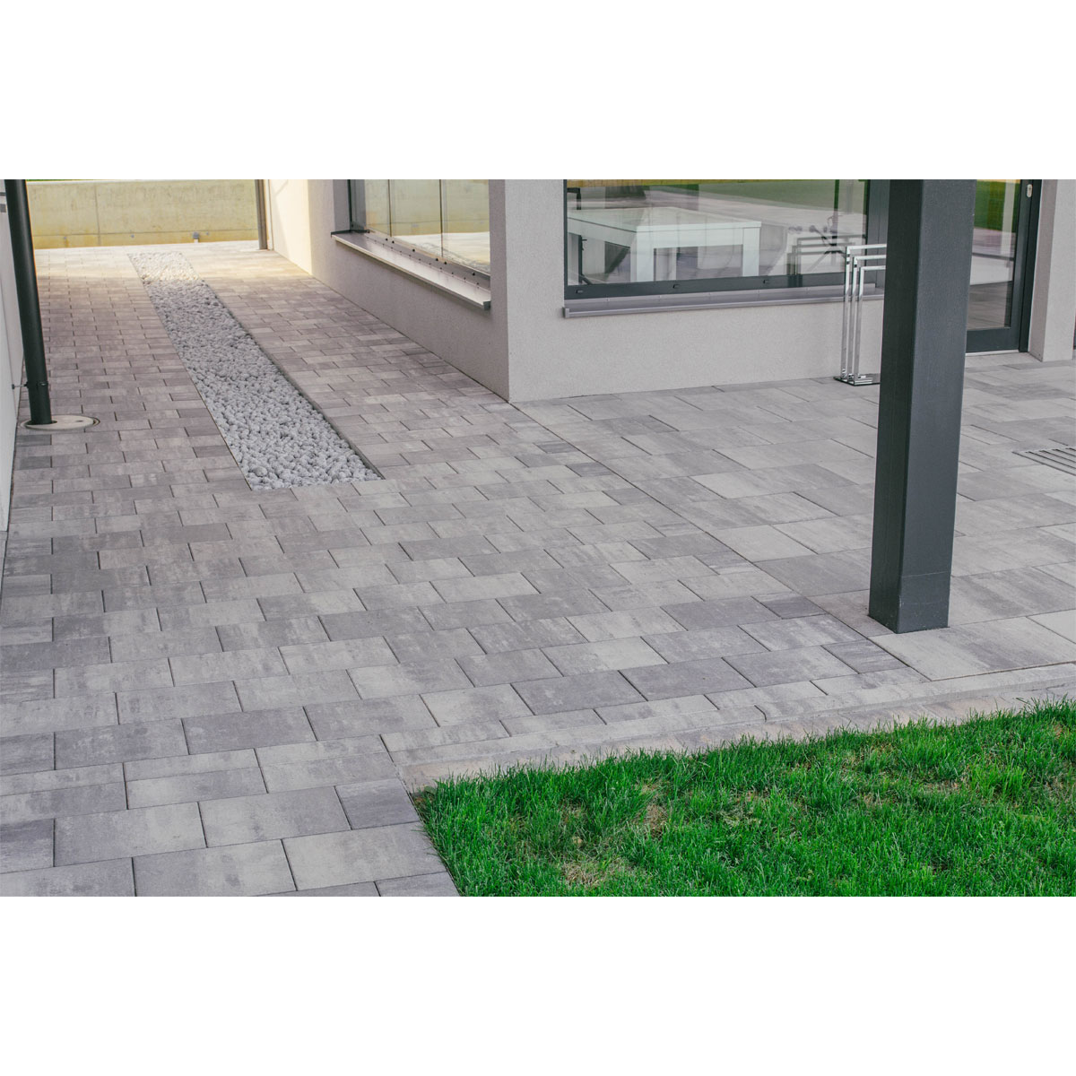 Pflasterstein „Toskana“, 15x15x5 cm, anthrazit