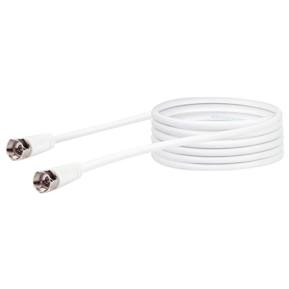 Schwaiger SAT-Antennenkabel 90 dB 5 m schwarz mit F-Stecker und F-Stecker