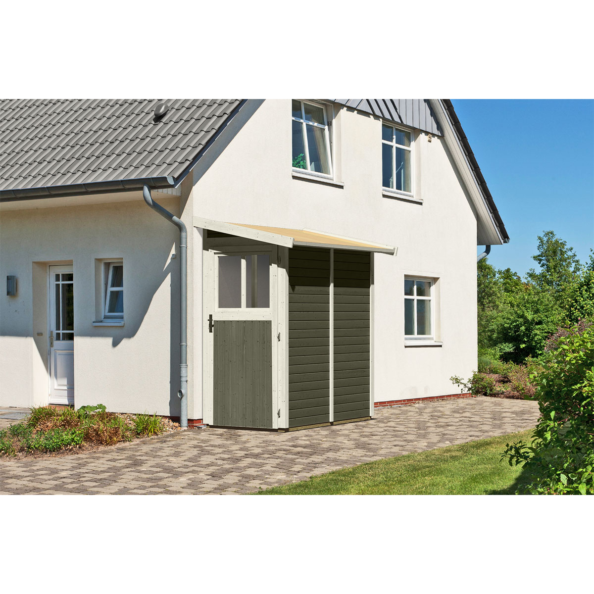 Karibu Gartenhaus Goerlitz terragrau Bild 2