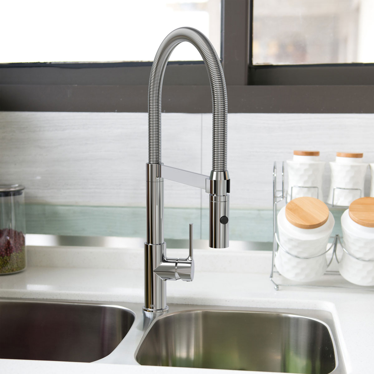 Lenz  Küchenarmatur ALUNA mit Pendelbrause chrom Bild 3